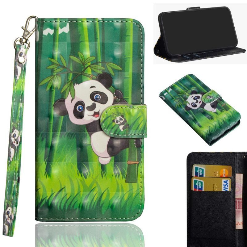 δερματινη Κάλυμμα Για Realme C11 Panda Και Μπαμπού
