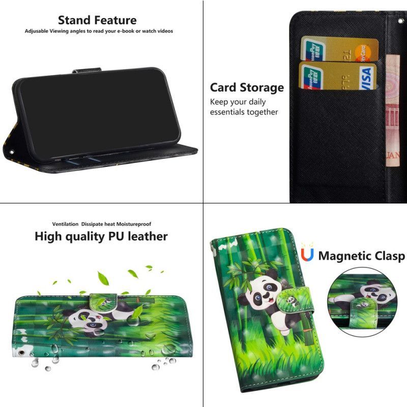 δερματινη Κάλυμμα Για Realme C11 Panda Και Μπαμπού
