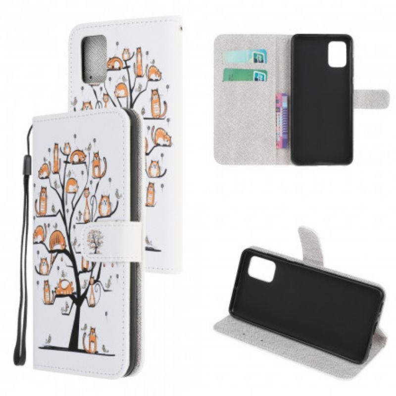 δερματινη Κάλυμμα Moto G100 Funky Στρινγκ Γάτες