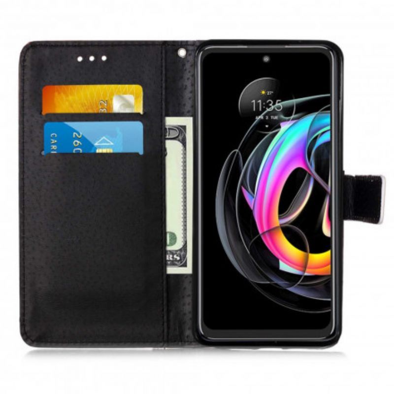 δερματινη Κάλυμμα Motorola Edge 20 Lite Γατάκι Και Μαμά