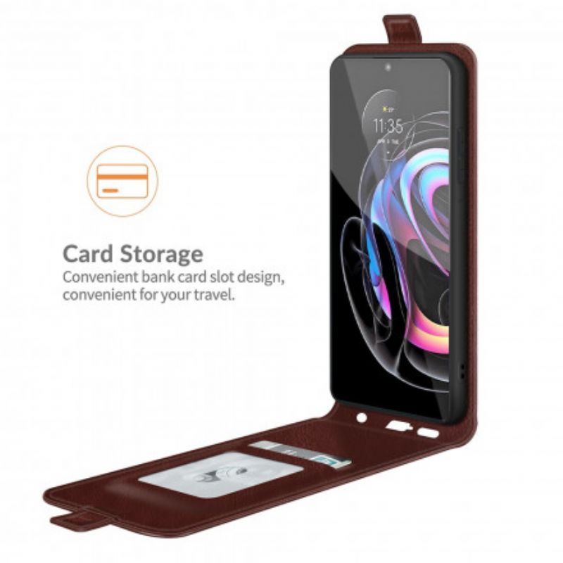 δερματινη Κάλυμμα Motorola Edge 20 Lite Μαύρο Αναδίπλωση σιλικόνης