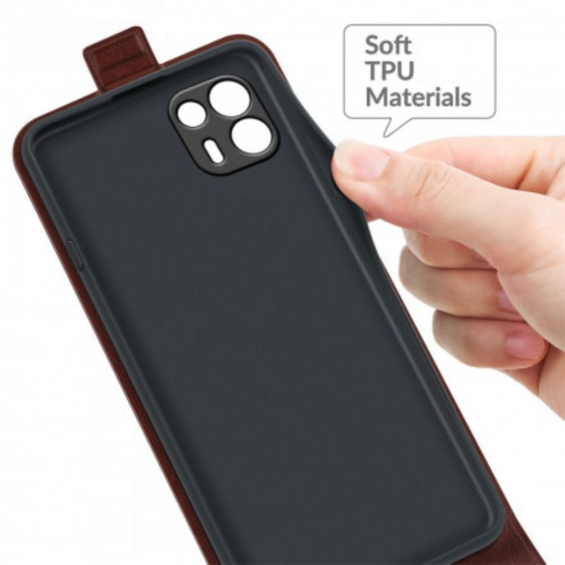 δερματινη Κάλυμμα Motorola Edge 20 Lite Μαύρο Αναδίπλωση σιλικόνης