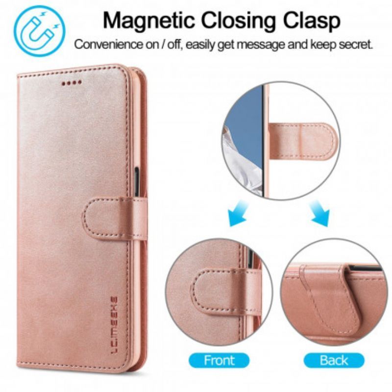 δερματινη Κάλυμμα Oppo A54 5G / A74 5G Μαύρο Lc.Imeeke Δερμάτινο Εφέ σιλικόνης