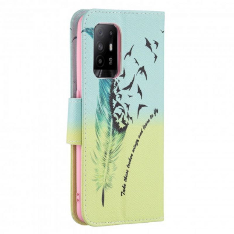 δερματινη Κάλυμμα Oppo A94 5G Μάθε Να Πετάς Πρωτότυπος