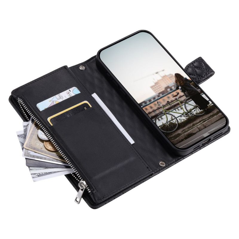 Δερματινη Θηκη Google Pixel 10 / 10 Pro Καπιτονέ Με Τσέπη Με Φερμουάρ