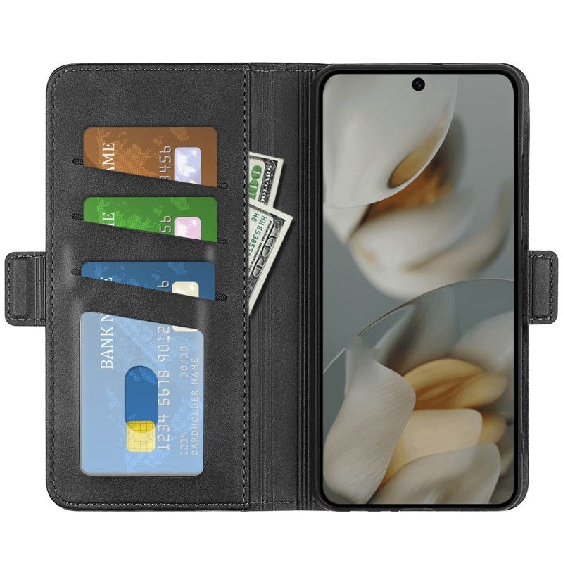 Δερματινη Θηκη Google Pixel 10 Pro Xl Διπλό Κούμπωμα Σιλικόνης