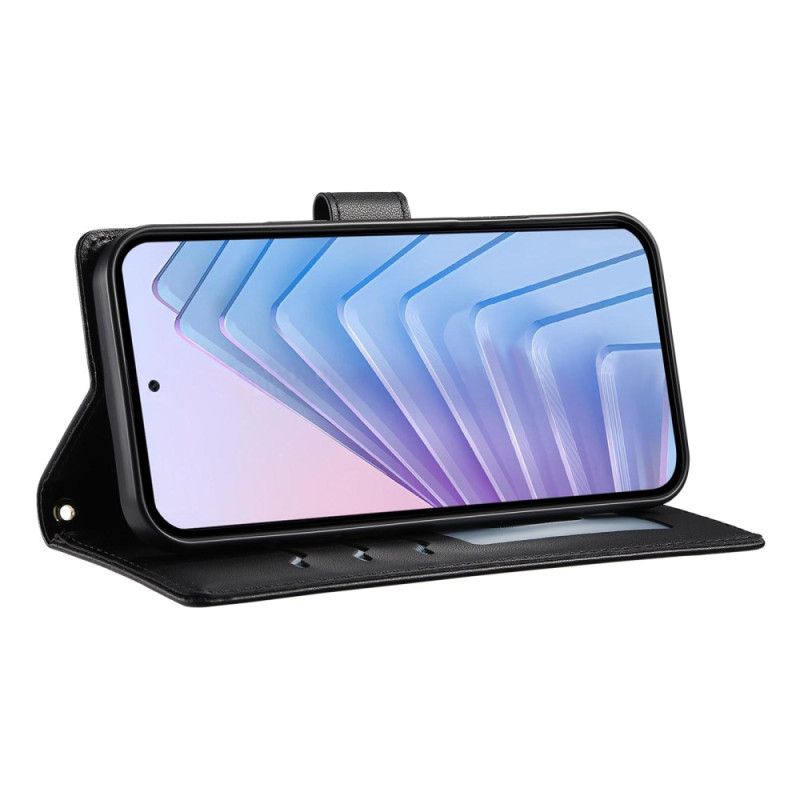 Δερματινη Θηκη Google Pixel 10a Καπιτονέ Πορτοφόλι Με Λουράκια