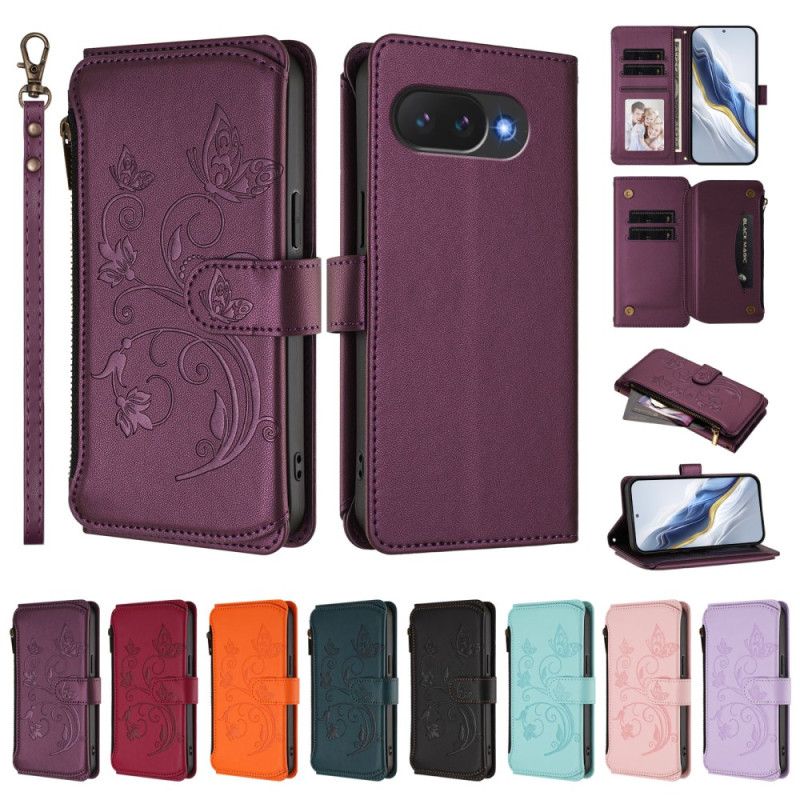 Δερματινη Θηκη Google Pixel 10a Πορτοφόλι Με Λουλουδάτο Σχέδιο