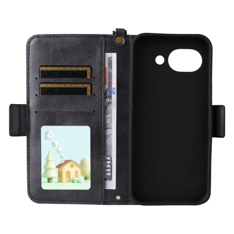 Δερματινη Θηκη Google Pixel 10a Vintage Πορτοφόλι Και Λουράκι Ώμου