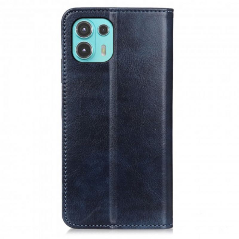 δερματινη θηκη Motorola Edge 20 Lite Μαύρο Κομψότητα Σπαστό Δέρμα Λίτσι
