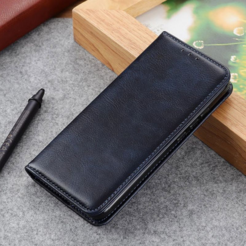 δερματινη θηκη Motorola Edge 20 Lite Μαύρο Κομψότητα Σπαστό Δέρμα Λίτσι