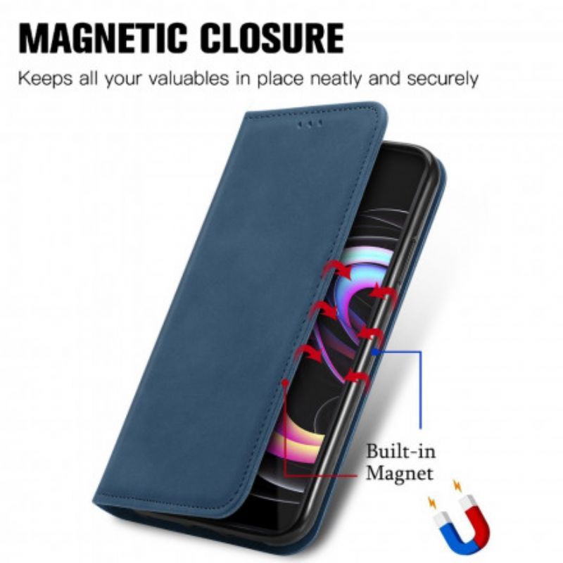 δερματινη θηκη Motorola Edge 20 Pro Μαύρο Άγγιγμα Δέρματος