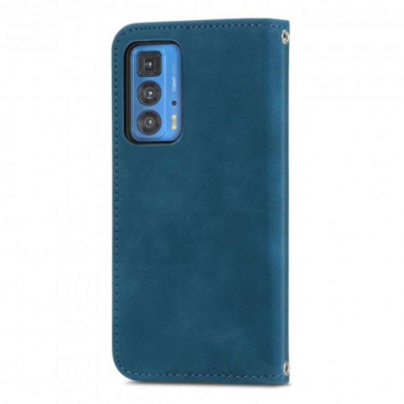 δερματινη θηκη Motorola Edge 20 Pro Μαύρο Άγγιγμα Δέρματος
