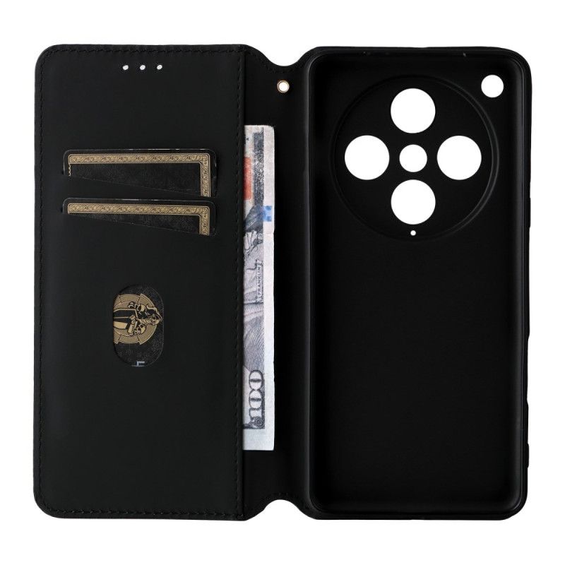 Δερματινη Θηκη Oppo Find X8 Pro Τρισδιάστατο Σχέδιο Με Διαμάντια Σιλικόνης