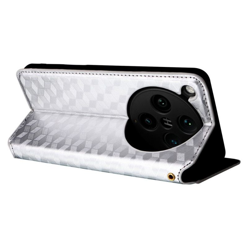 Δερματινη Θηκη Oppo Find X8 Pro Τρισδιάστατο Σχέδιο Με Διαμάντια Σιλικόνης