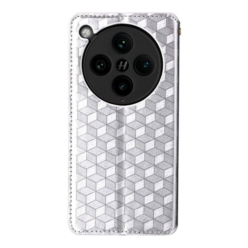 Δερματινη Θηκη Oppo Find X8 Pro Τρισδιάστατο Σχέδιο Με Διαμάντια Σιλικόνης
