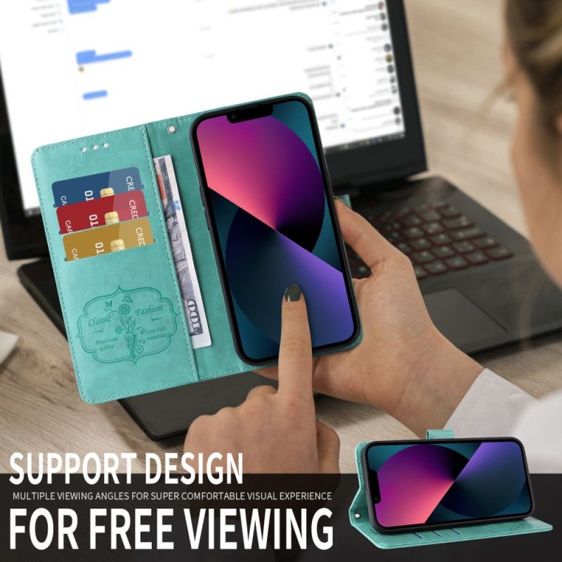 Δερματινη Θηκη Oppo Find X9 5g Σχέδιο Πεταλούδας Με Λουλούδια