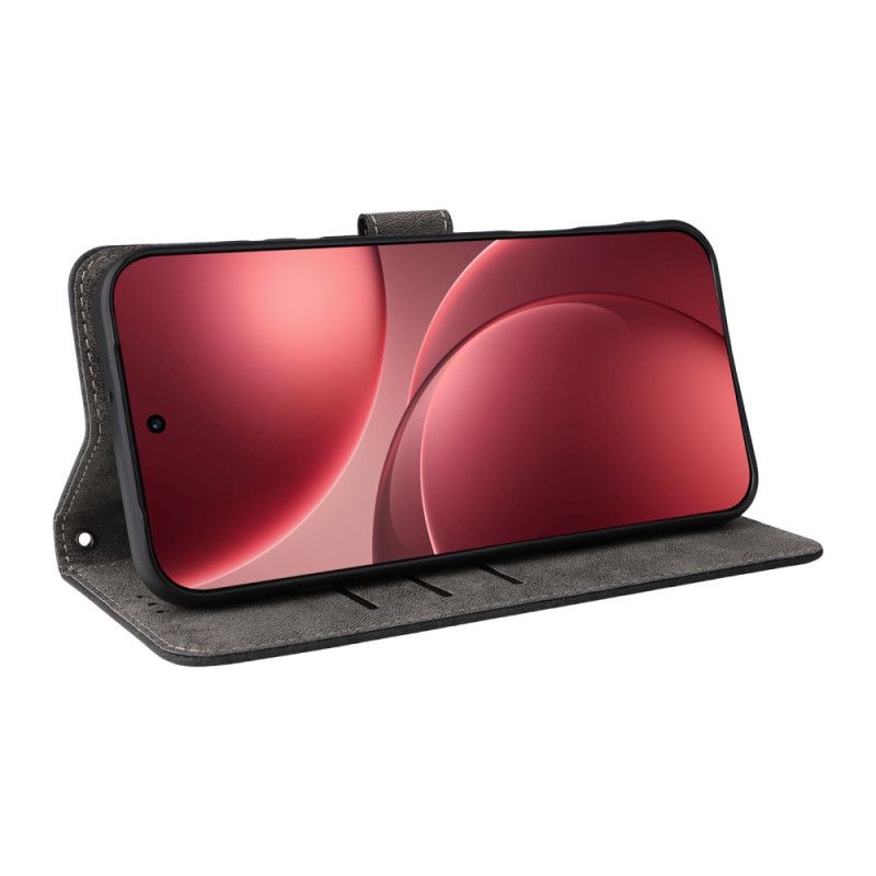 Δερματινη Θηκη Oppo Find X9 Pro 5g Εφέ Σουέτ Με Λουράκια Σιλικόνης