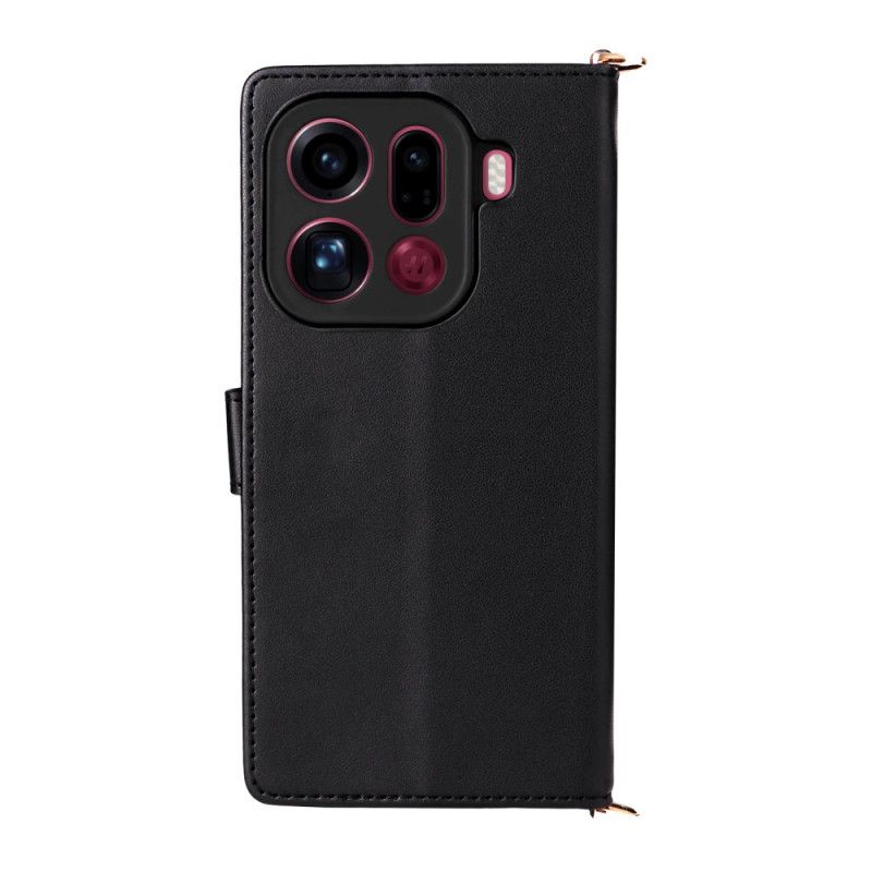 Δερματινη Θηκη Oppo Find X9 Pro 5g Καπιτονέ Με Λουράκια