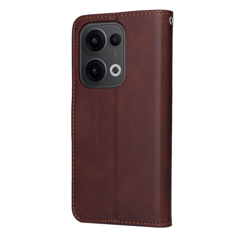 Δερματινη Θηκη Oppo Reno 13 5g Απλό Δερμάτινο Εφέ Με Λουρί