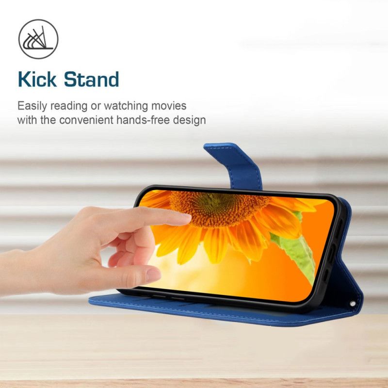 Δερματινη Θηκη Oppo Reno 13 5g Στάμπα Ηλίανθου Με Λουρί Σιλικόνης