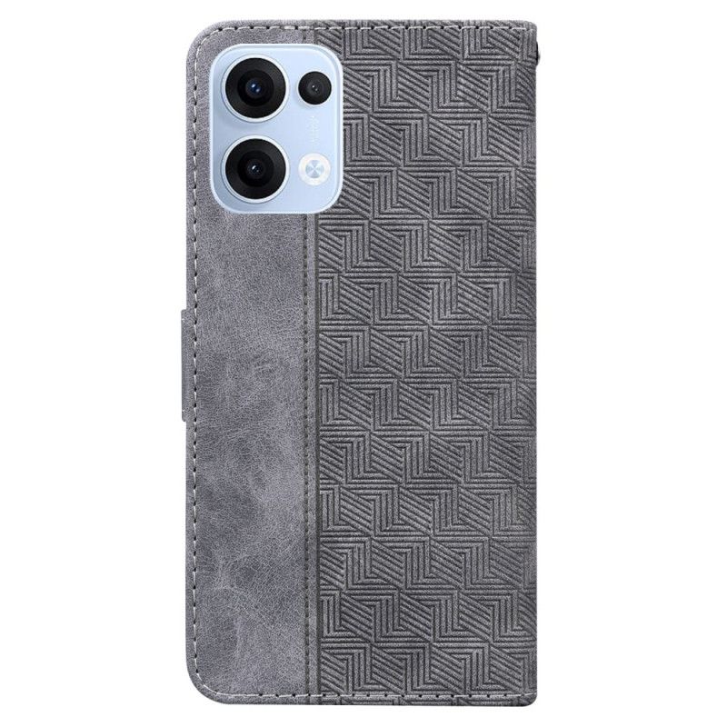 Δερματινη Θηκη Oppo Reno 13 5g Υφαντό Σχέδιο Σιλικόνης