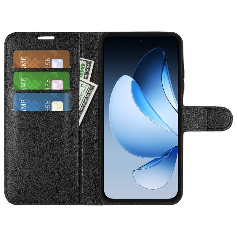 Δερματινη Θηκη Oppo Reno 13 Pro 5g Κλασικό Τεχνητό Δέρμα Lychee Σιλικόνης