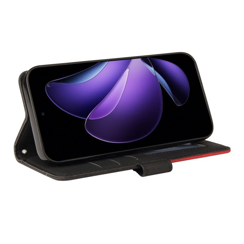 Δερματινη Θηκη Oppo Reno 13f 4g / 5g / 13 Fs 5g Δίχρωμες Κυματιστές Γραμμές