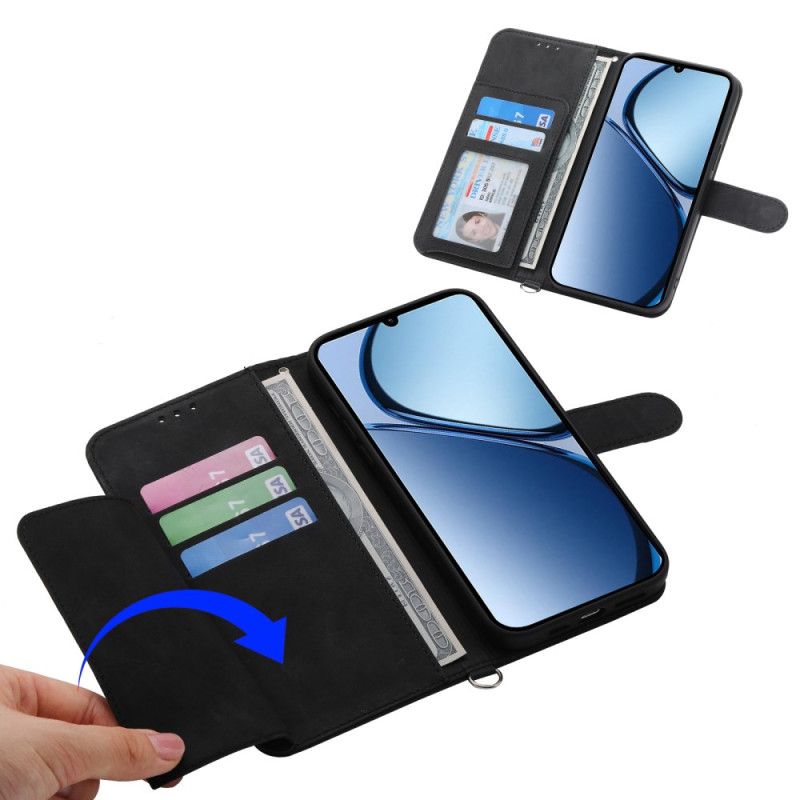 Δερματινη Θηκη Oppo Reno 14 5g Λουλουδάτο Σχέδιο Και Τιράντες