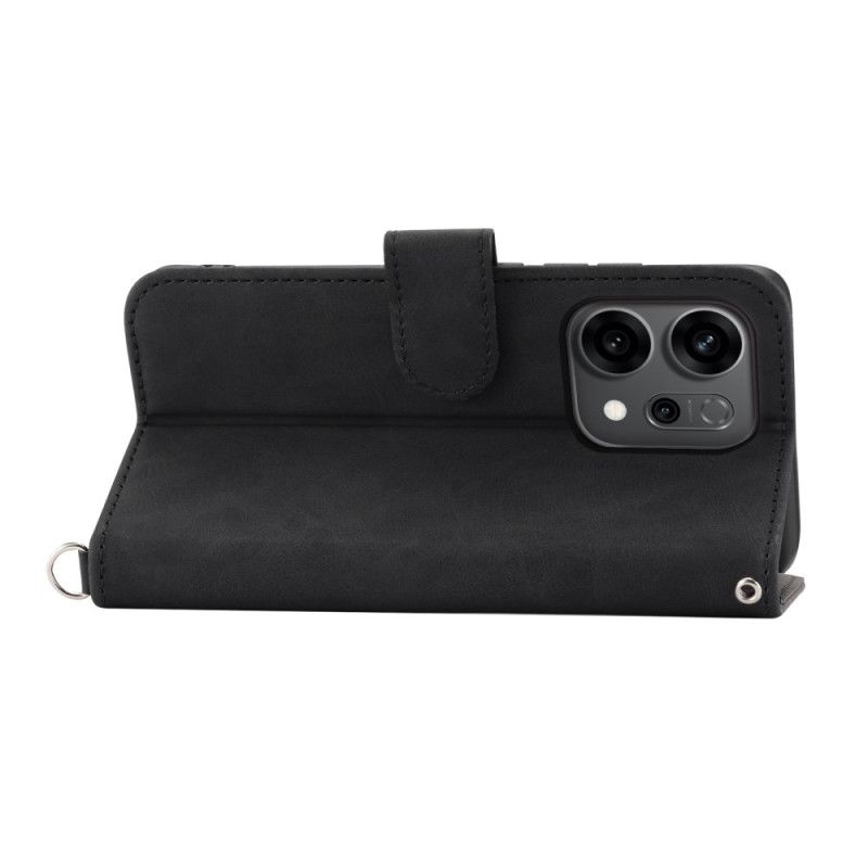 Δερματινη Θηκη Oppo Reno 14 5g Λουλουδάτο Σχέδιο Και Τιράντες