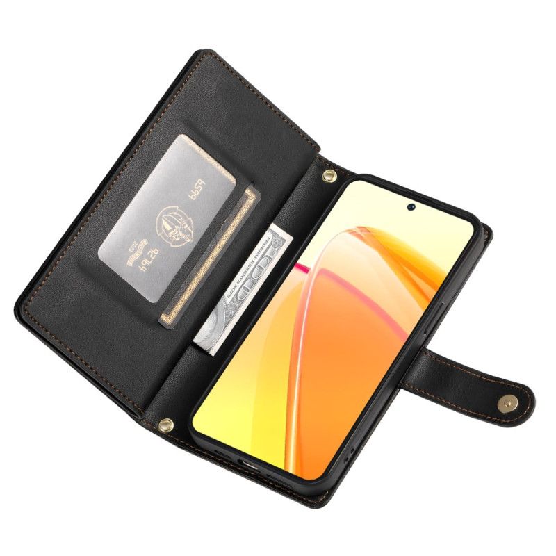 Δερματινη Θηκη Oppo Reno 14 5g Τσάντα Με Φερμουάρ Και Λουράκια