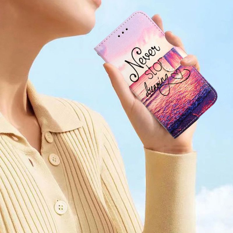 Δερματινη Θηκη Oppo Reno 14 Pro 5g Ποτέ Μην Σταματάς Να Ονειρεύεσαι