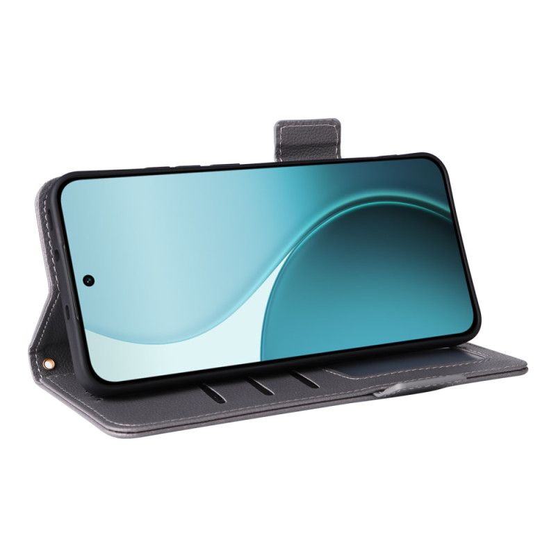 Δερματινη Θηκη Oppo Reno 14 Pro 5g Υφή Λίτσι Με Λουράκι