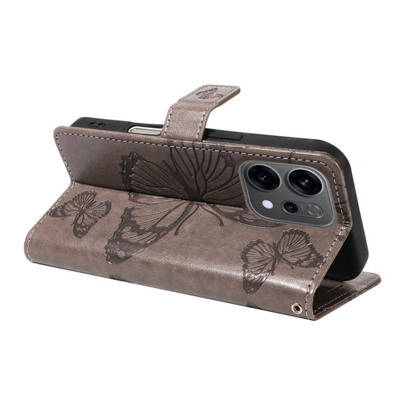 Δερματινη Θηκη Oppo Reno 14f 5g Γιγάντιες Πεταλούδες Σιλικόνης