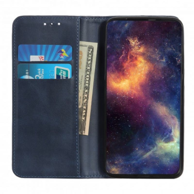 δερματινη θηκη Oppo Reno 6 5G Μαύρο Κομψό Σχιστό Δέρμα