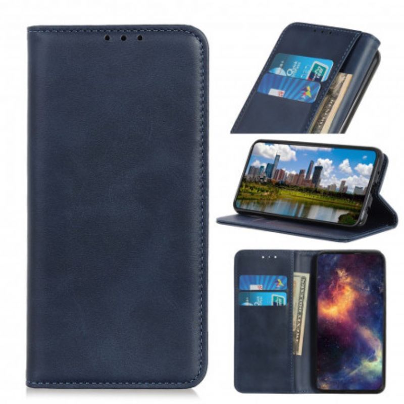 δερματινη θηκη Oppo Reno 6 5G Μαύρο Κομψό Σχιστό Δέρμα