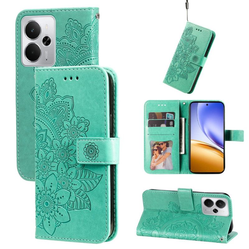 Δερματινη Θηκη Realme 14 5g Εκτύπωση Μάνταλα Σιλικόνης