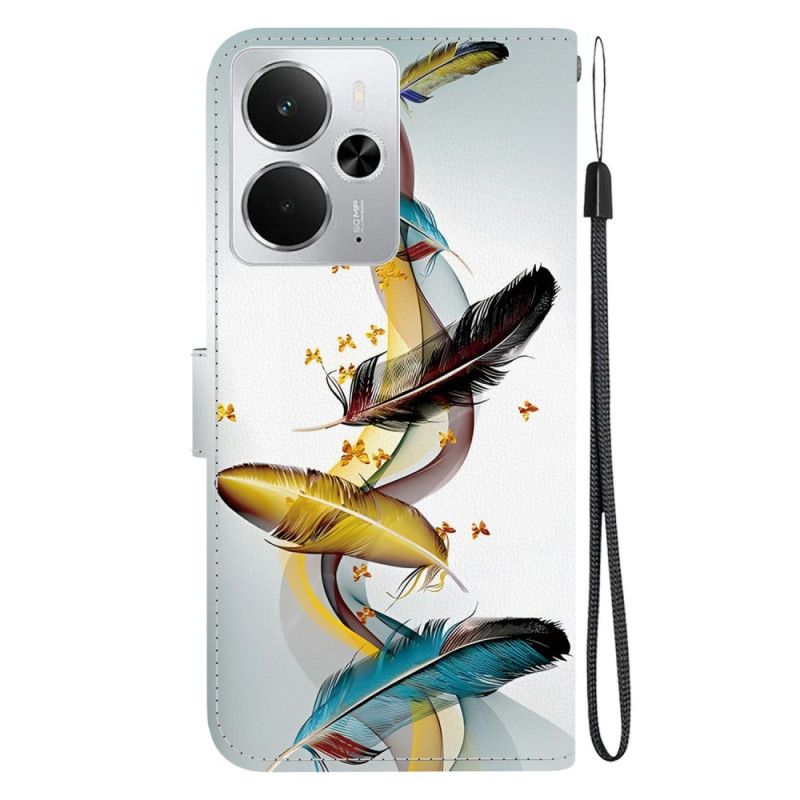 Δερματινη Θηκη Realme 14 5g Φτερά Και Πεταλούδες