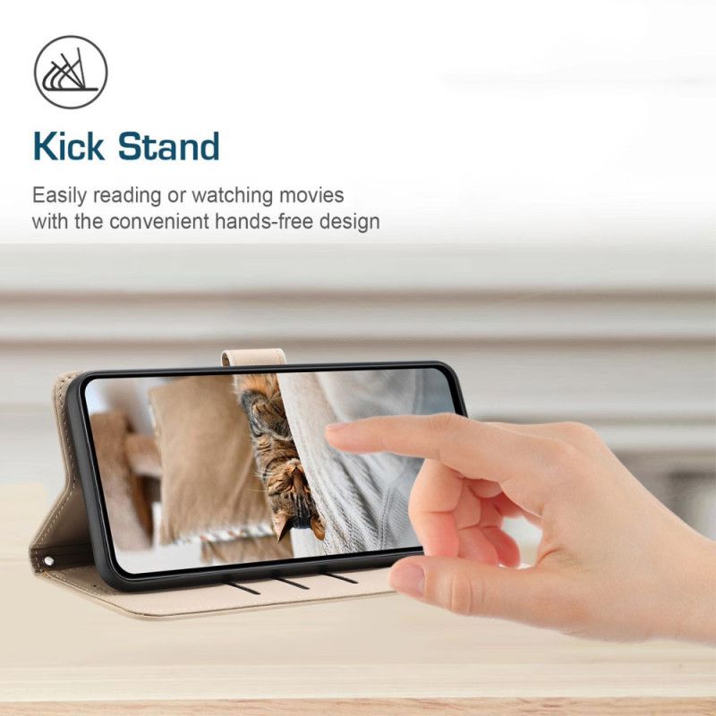 Δερματινη Θηκη Realme 14 5g Πέλος Γάτας Με Κορδόνι