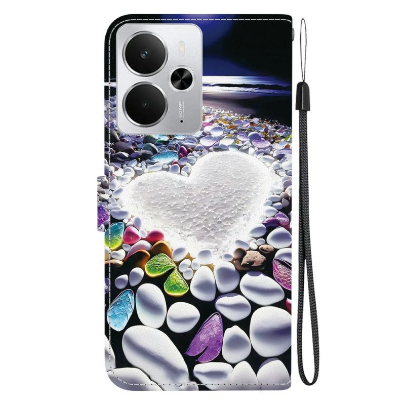 Δερματινη Θηκη Realme 14 5g Σχέδιο Καρδιάς Σιλικόνης