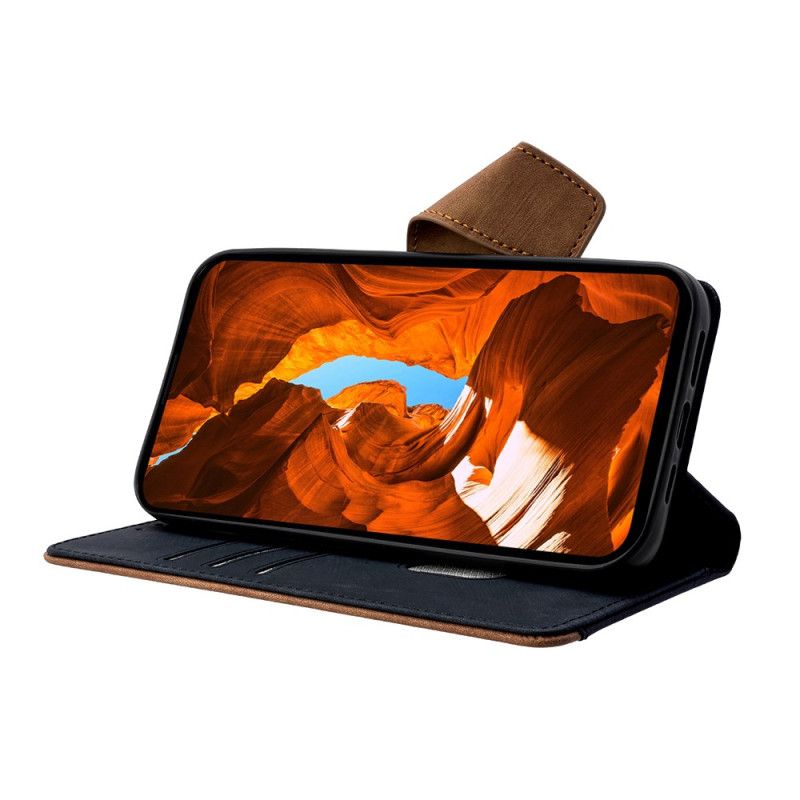 Δερματινη Θηκη Realme 14 Pro 5g Δίχρωμο Μπλοκάρισμα Rfid Σιλικόνης