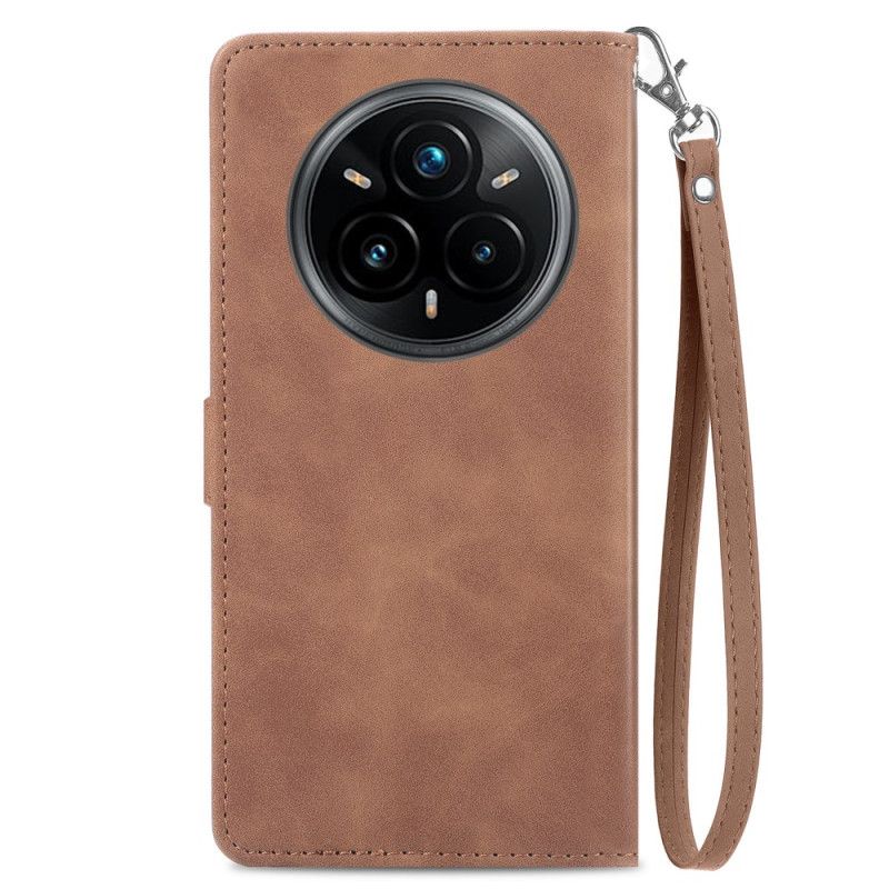 Δερματινη Θηκη Realme 14 Pro 5g Εφέ Δαντέλας Σε Εφέ Σουέτ Με Θήκη Και Λουρί