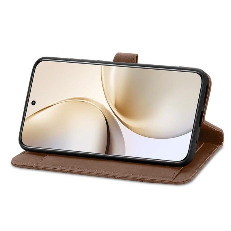 Δερματινη Θηκη Realme 14 Pro 5g Εφέ Δαντέλας Σε Εφέ Σουέτ Με Θήκη Και Λουρί