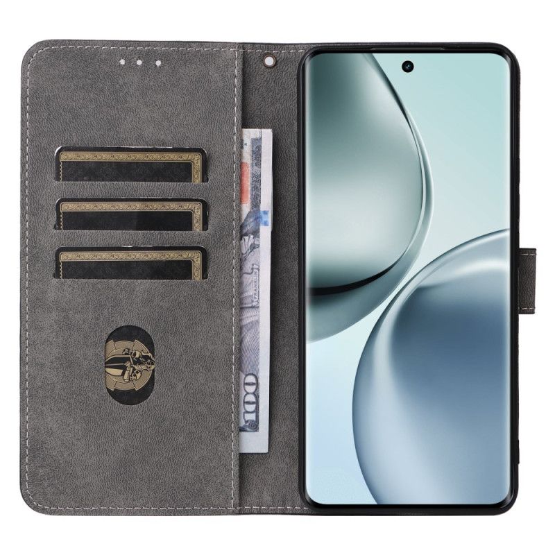 Δερματινη Θηκη Realme 14 Pro 5g Προστασία Rfid Εφέ Σουέτ Με Λουρί