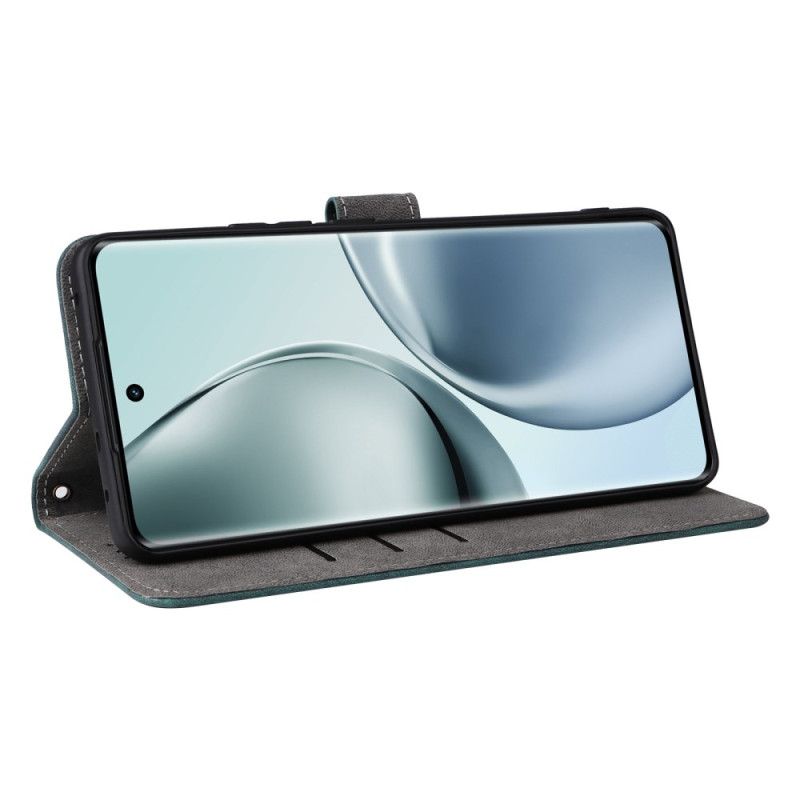 Δερματινη Θηκη Realme 14 Pro 5g Προστασία Rfid Εφέ Σουέτ Με Λουρί