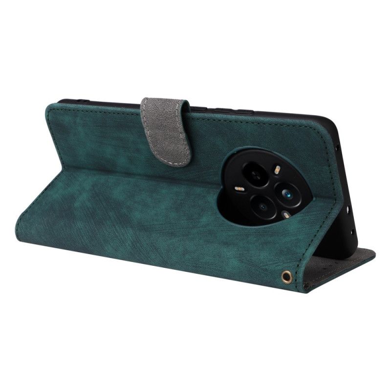 Δερματινη Θηκη Realme 14 Pro 5g Προστασία Rfid Εφέ Σουέτ Με Λουρί