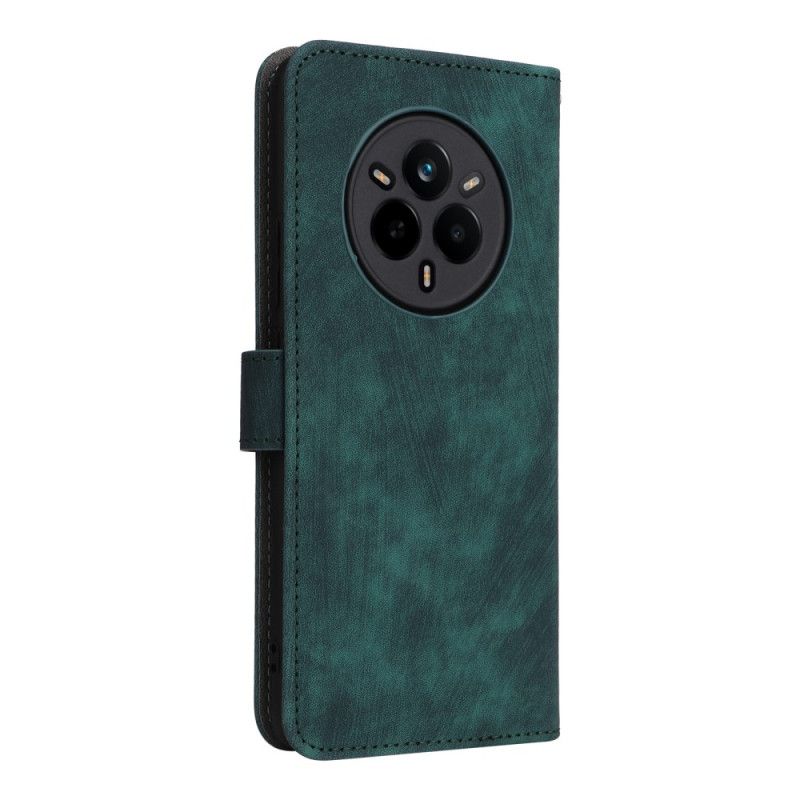 Δερματινη Θηκη Realme 14 Pro 5g Προστασία Rfid Εφέ Σουέτ Με Λουρί