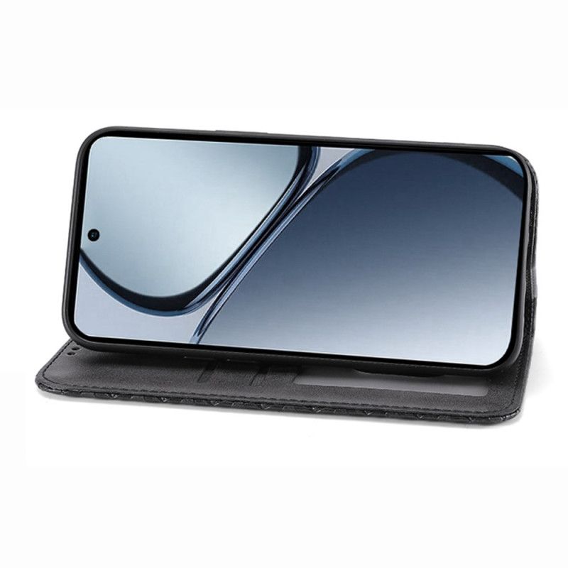 Δερματινη Θηκη Realme 14 Pro 5g Θήκες Κινητών Σχέδιο Με Υφή Και Λουράκι Με Κούμπωμα Αστακού