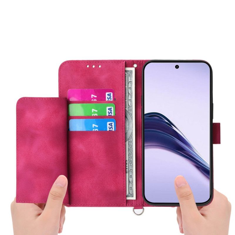 Δερματινη Θηκη Realme 14 Pro Plus 5g Δαντελένιο Σουέτ Με Λουράκι Και Λουράκι Ώμου