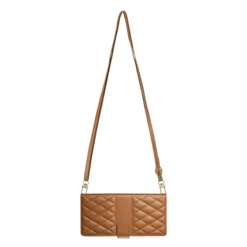 Δερματινη Θηκη Realme 14 Pro Plus 5g Καπιτονέ Με Λουράκι Και Λουράκι Ώμου